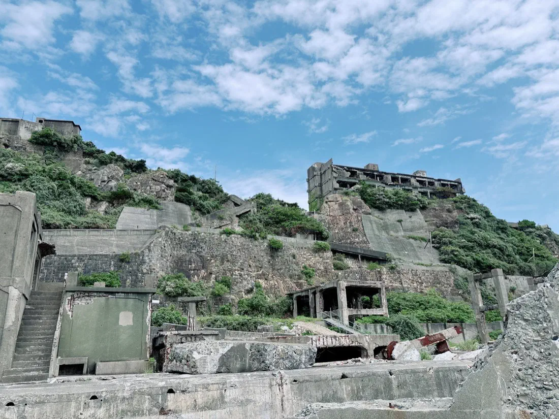 軍艦島に上陸